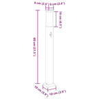Bollard Lights with Sensor 3 pcs 80 cm Stainless Steel IP44