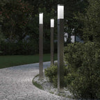 Bollard Lights with Sensor 3 pcs 110 cm Stainless Steel IP44