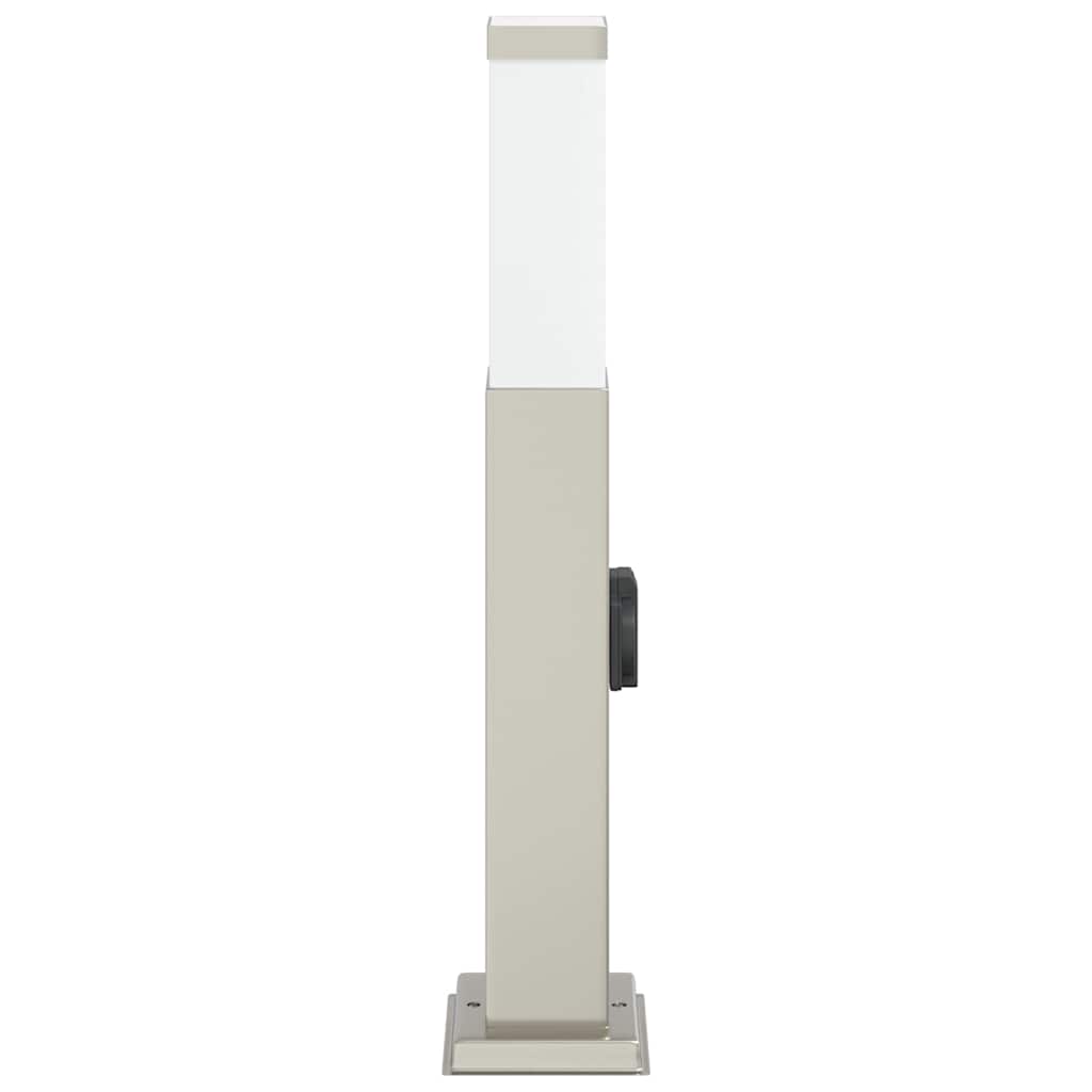 Bollard Light with Outlet 50 cm Stainless Steel IP44