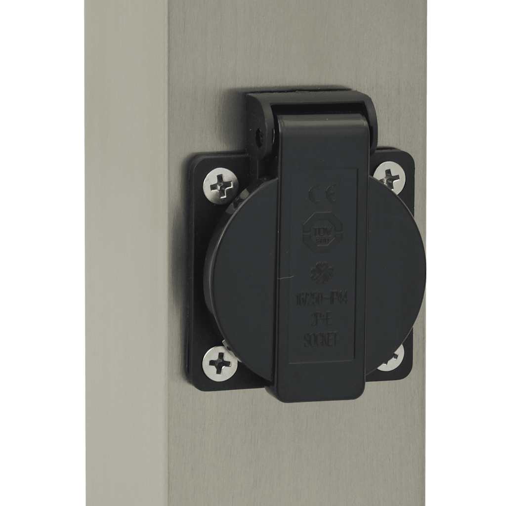 Bollard Light with Outlet 50 cm Stainless Steel IP44