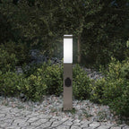 Bollard Light with Outlet 50 cm Stainless Steel IP44