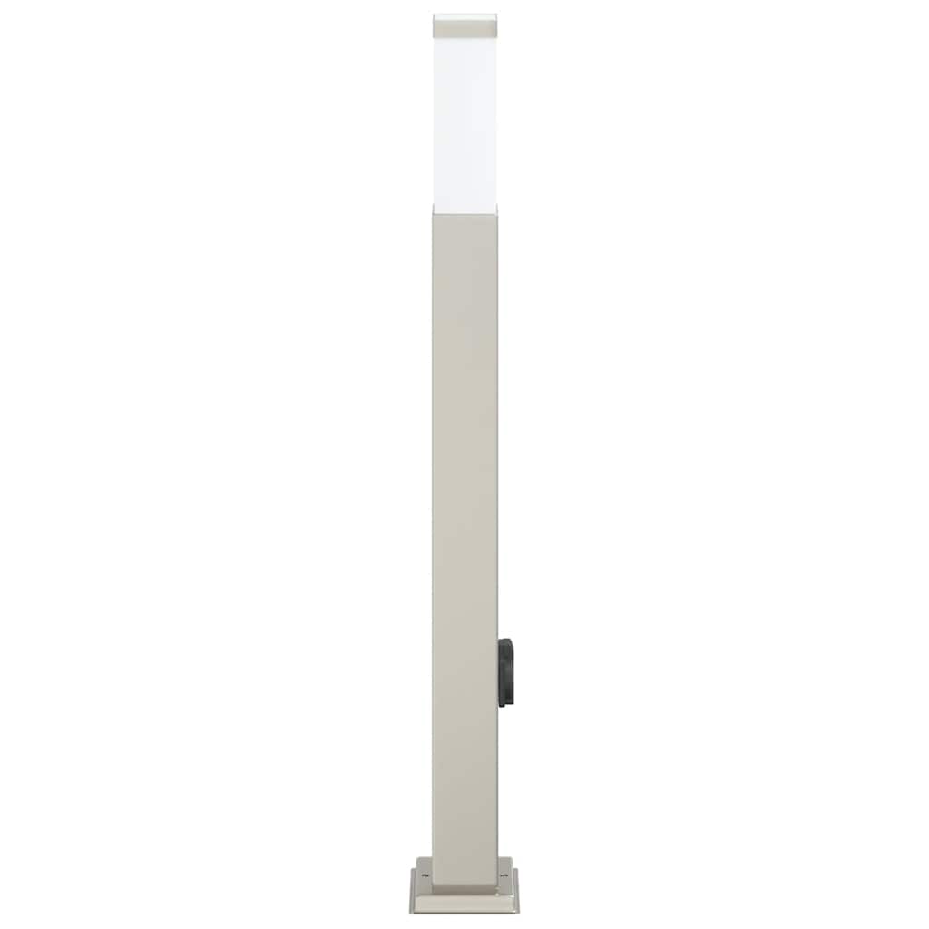 Bollard Light with Outlet 80 cm Stainless Steel IP44