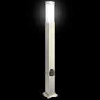 Bollard Light with Outlet 80 cm Stainless Steel IP44