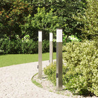 Bollard Lights with Outlet 3 pcs 80 cm Stainless Steel IP44