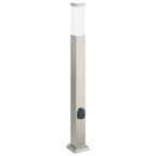 Bollard Lights with Outlet 3 pcs 80 cm Stainless Steel IP44