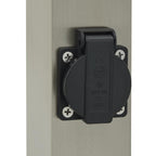 Bollard Lights with Outlet 3 pcs 80 cm Stainless Steel IP44