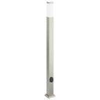 Bollard Light with Outlet 110 cm Stainless Steel IP44