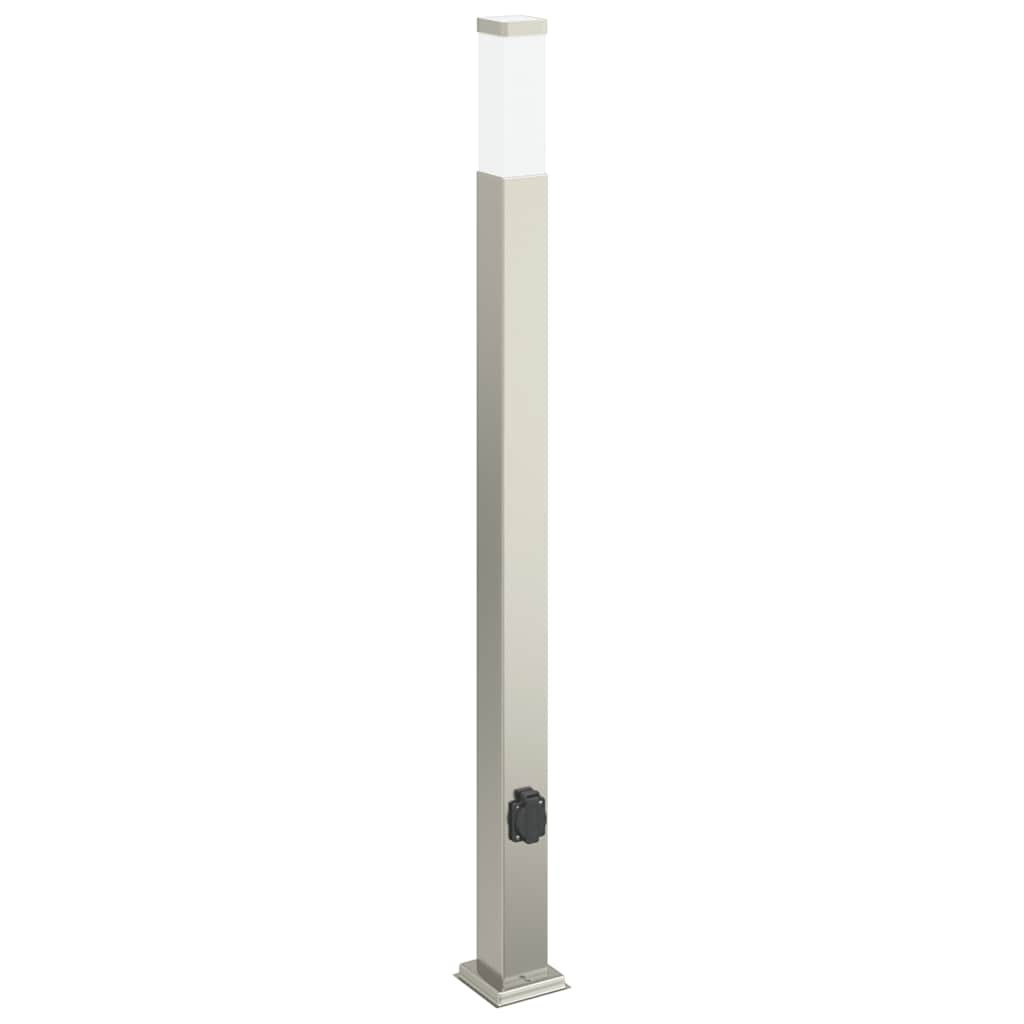 Bollard Lights with Outlet 3 pcs 110 cm Stainless Steel IP44
