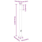 Bollard Lights with Outlet 3 pcs 110 cm Stainless Steel IP44