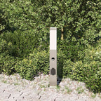 Bollard Light with Sensor&Outlet 50 cm Stainless Steel IP44