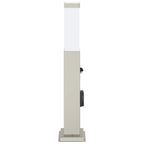 Bollard Light with Sensor&Outlet 50 cm Stainless Steel IP44