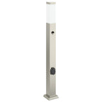 Bollard Light with Sensor&Outlet 80 cm Stainless Steel IP44
