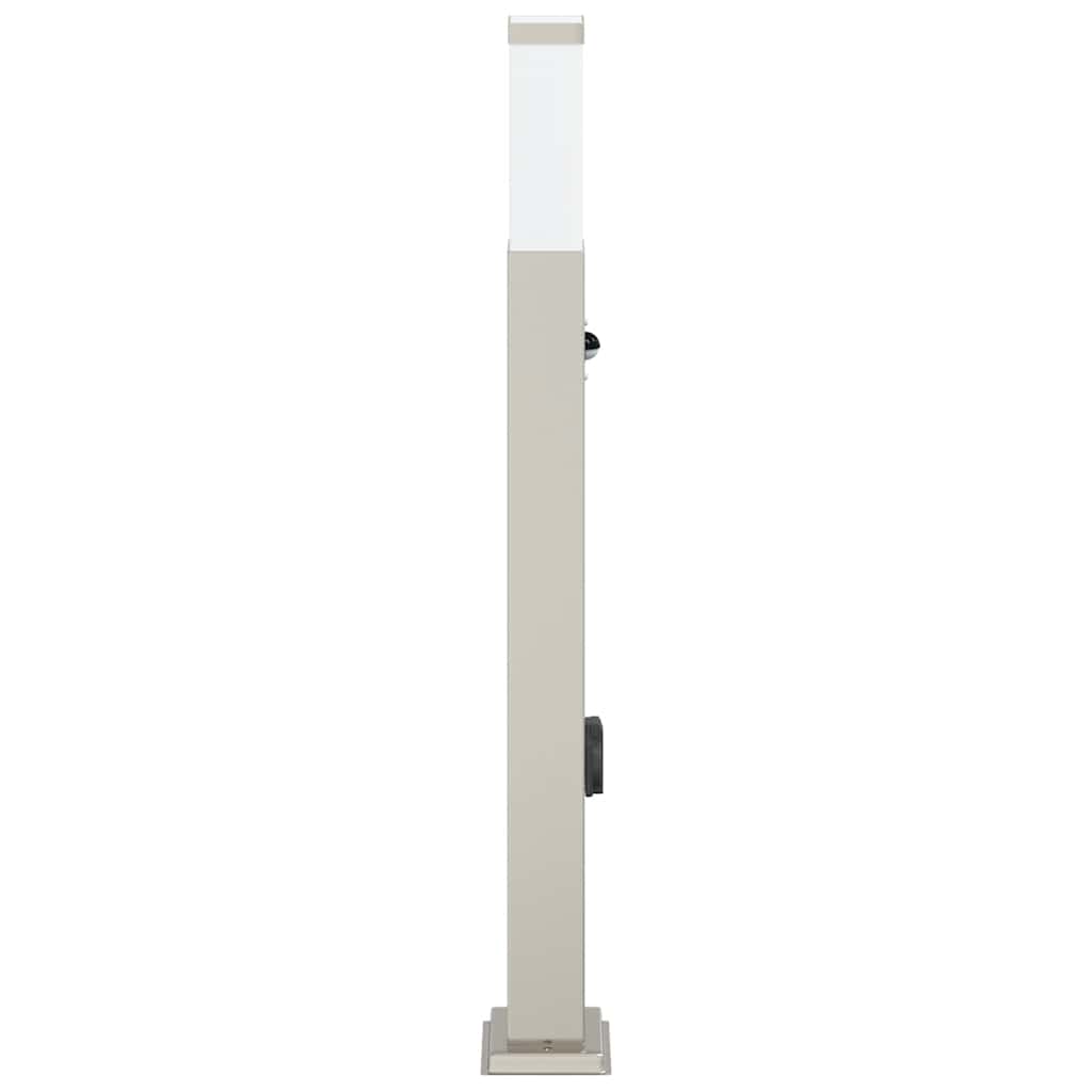 Bollard Light with Sensor&Outlet 80 cm Stainless Steel IP44