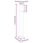 Bollard Light 80 cm Black IP44