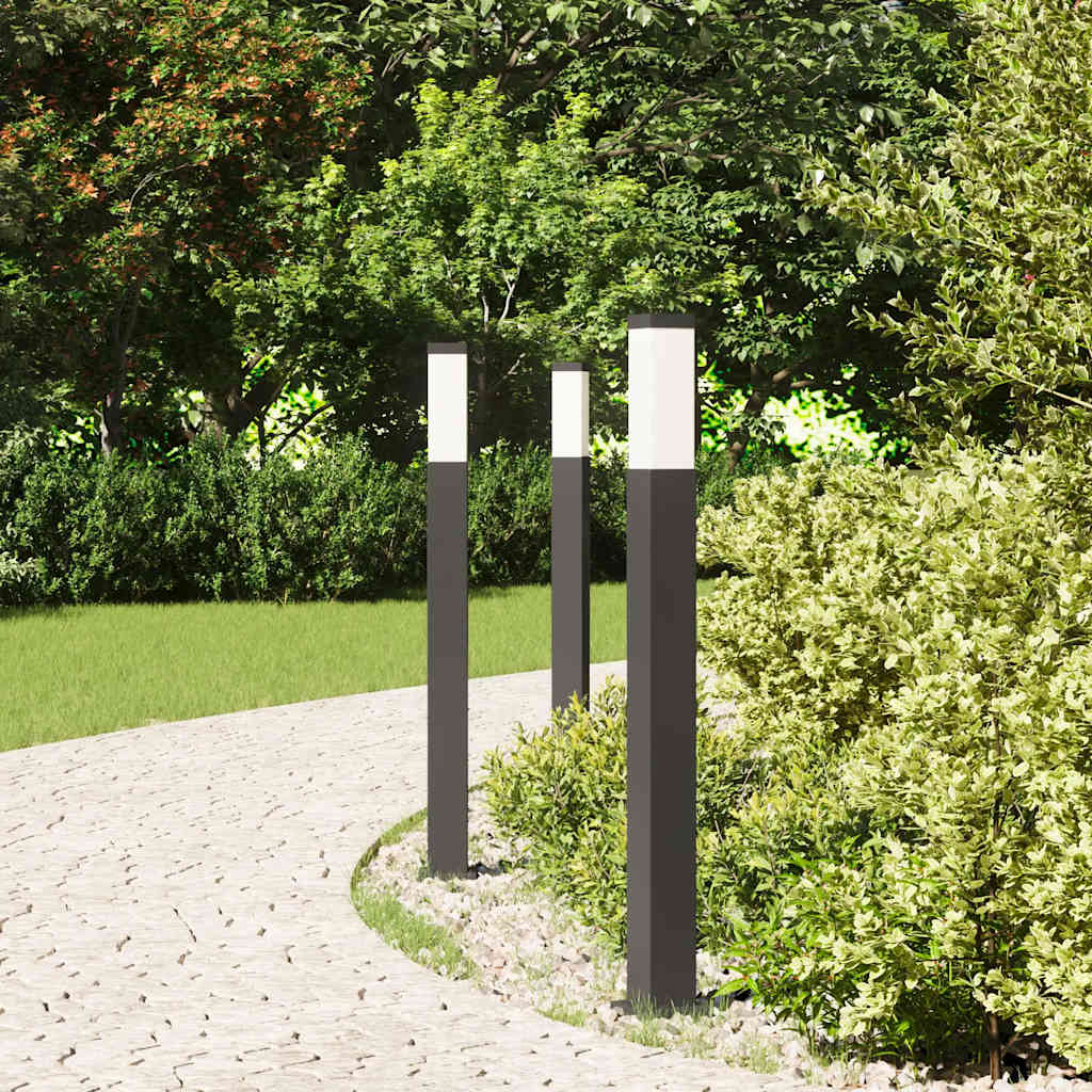 Bollard Lights 3 pcs 80 cm Black IP44