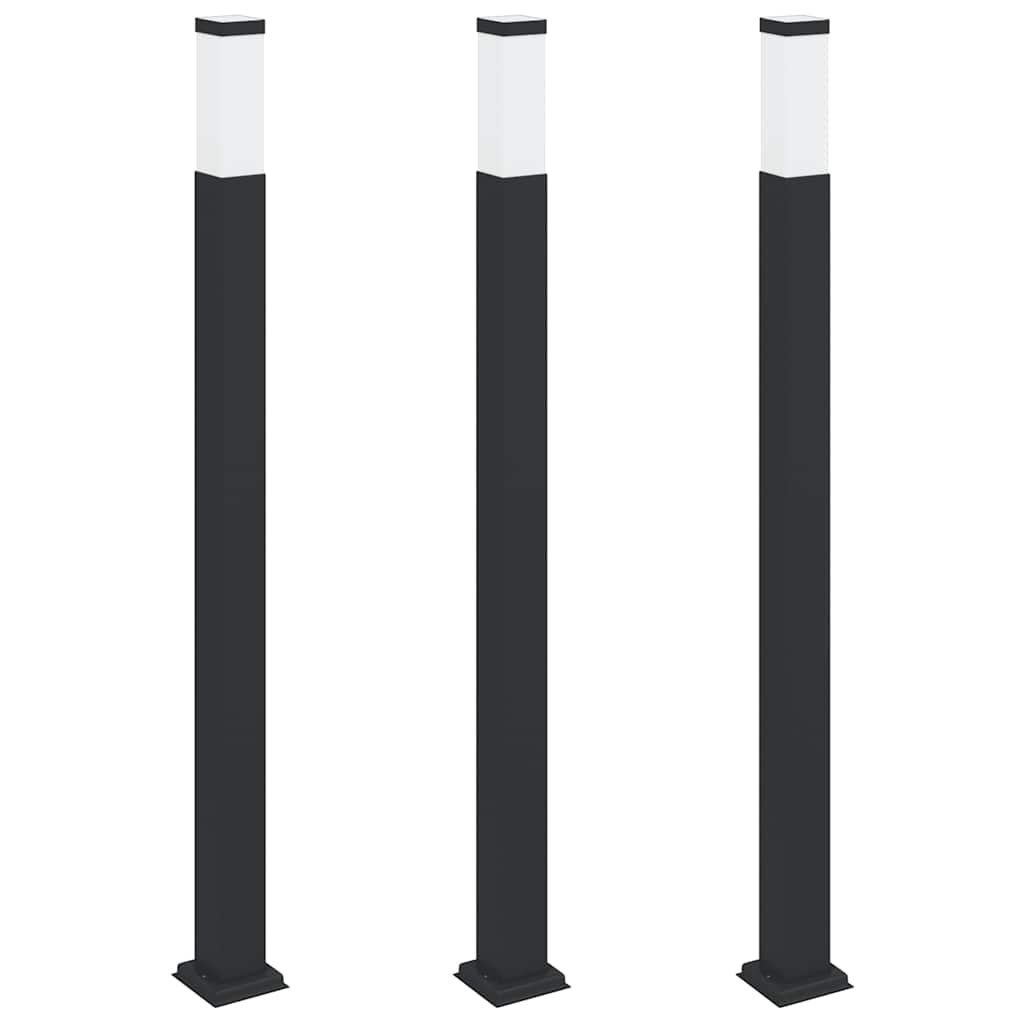 Bollard Lights 3 pcs 110 cm Black IP44