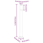 Bollard Lights 3 pcs 110 cm Black IP44