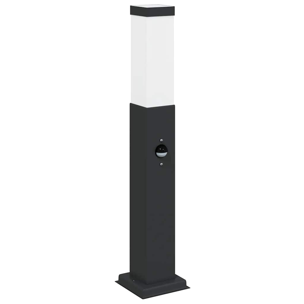 Bollard Light with Sensor 50 cm Black IP44