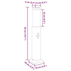Bollard Light with Sensor 50 cm Black IP44