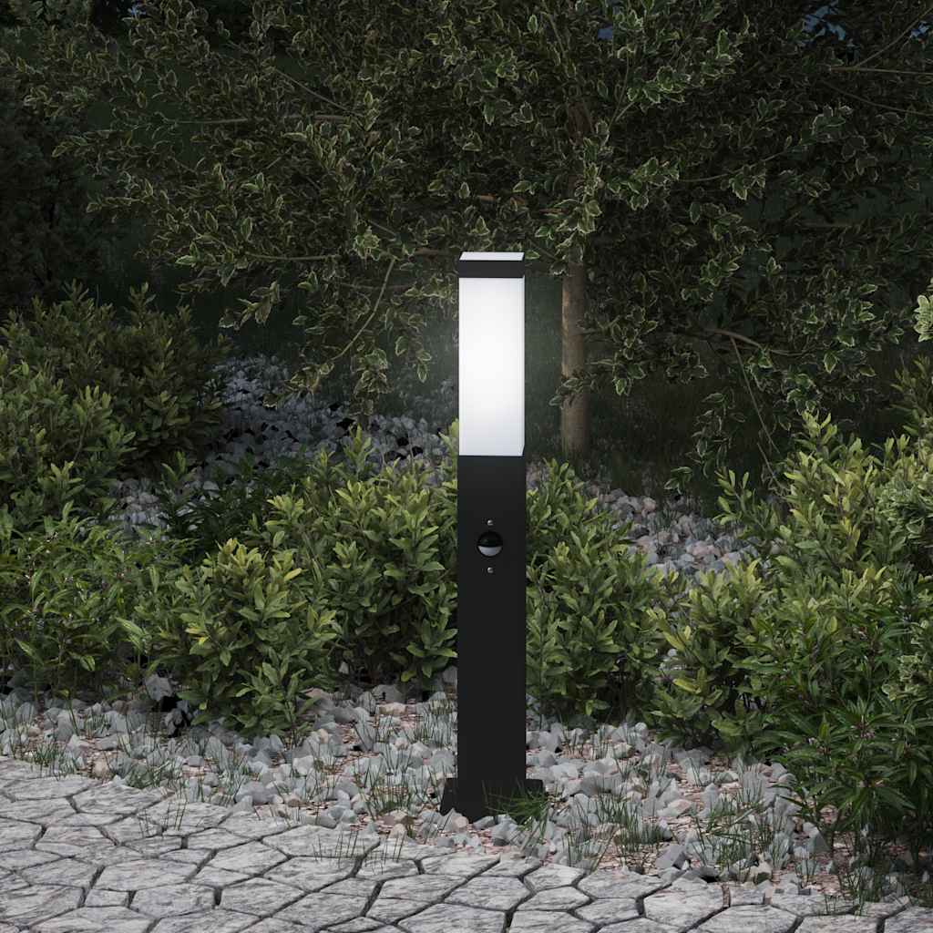 Bollard Light with Sensor 50 cm Black IP44