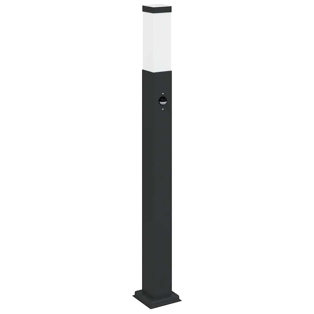 Bollard Light with Sensor 80 cm Black IP44