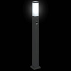 Bollard Light with Sensor 80 cm Black IP44