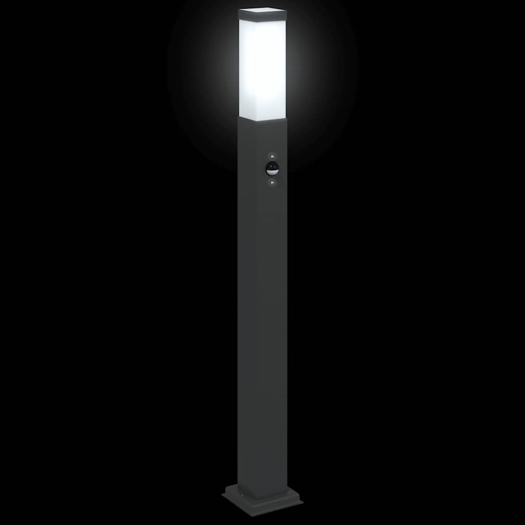 Bollard Light with Sensor 80 cm Black IP44