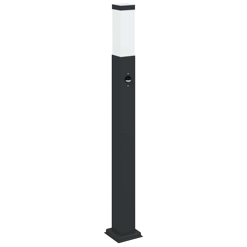 Bollard Lights with Sensor 3 pcs 80 cm Black IP44