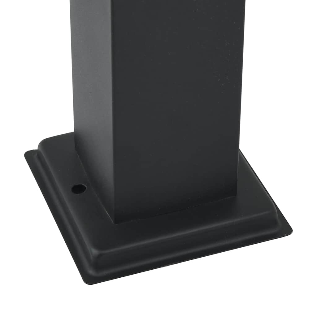 Bollard Lights with Sensor 3 pcs 80 cm Black IP44