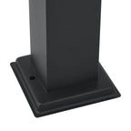 Bollard Lights with Sensor 3 pcs 80 cm Black IP44