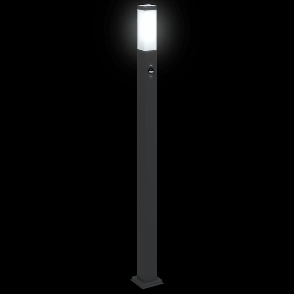 Bollard Light with Sensor 110 cm Black IP44