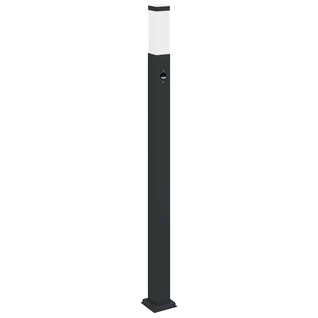 Bollard Lights with Sensor 3 pcs 110 cm Black IP44