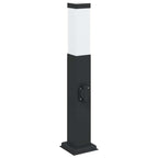 Bollard Light with Outlet 50 cm Black IP44