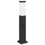 Bollard Lights with Outlet 3 pcs 50 cm Black IP44
