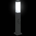 Bollard Lights with Outlet 3 pcs 50 cm Black IP44