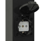 Bollard Lights with Outlet 3 pcs 50 cm Black IP44