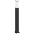 Bollard Light with Outlet 80 cm Black IP44