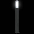 Bollard Light with Outlet 80 cm Black IP44