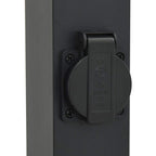 Bollard Light with Outlet 80 cm Black IP44