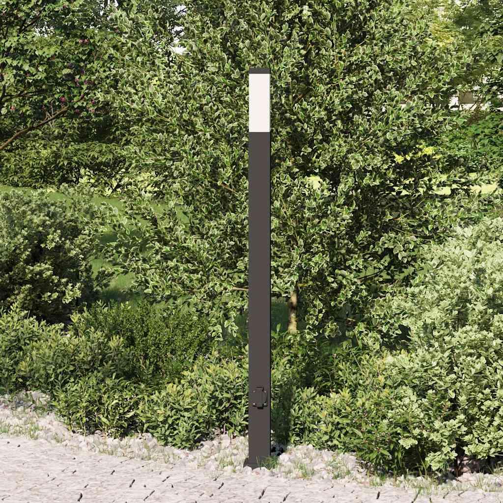 Bollard Light with Outlet 110 cm Black IP44