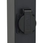 Bollard Lights with Outlet 3 pcs 110 cm Black IP44