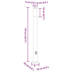 Bollard Lights with Outlet 3 pcs 110 cm Black IP44