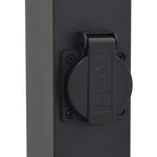 Bollard Lights with Sensor&Outlet 3 pcs 50 cm Black IP44