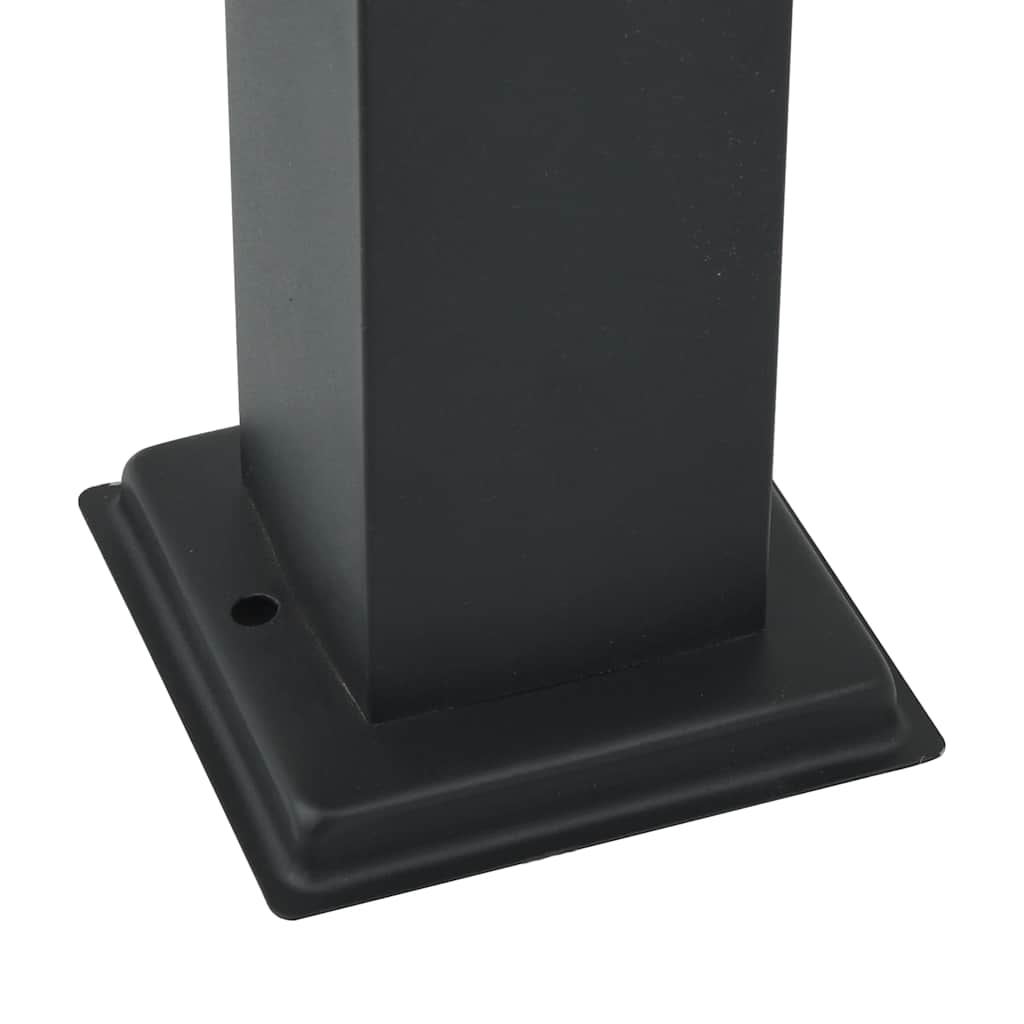 Bollard Lights with Sensor&Outlet 3 pcs 50 cm Black IP44