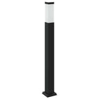 Bollard Light with Sensor&Outlet 80 cm Black IP44