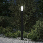 Bollard Light with Sensor&Outlet 110 cm Black IP44