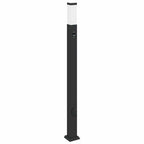 Bollard Lights with Sensor&Outlet 3 pcs 110 cm Black IP44