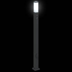 Bollard Lights with Sensor&Outlet 3 pcs 110 cm Black IP44
