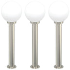 Bollard Lights 3 pcs 80 cm Stainless Steel IP44