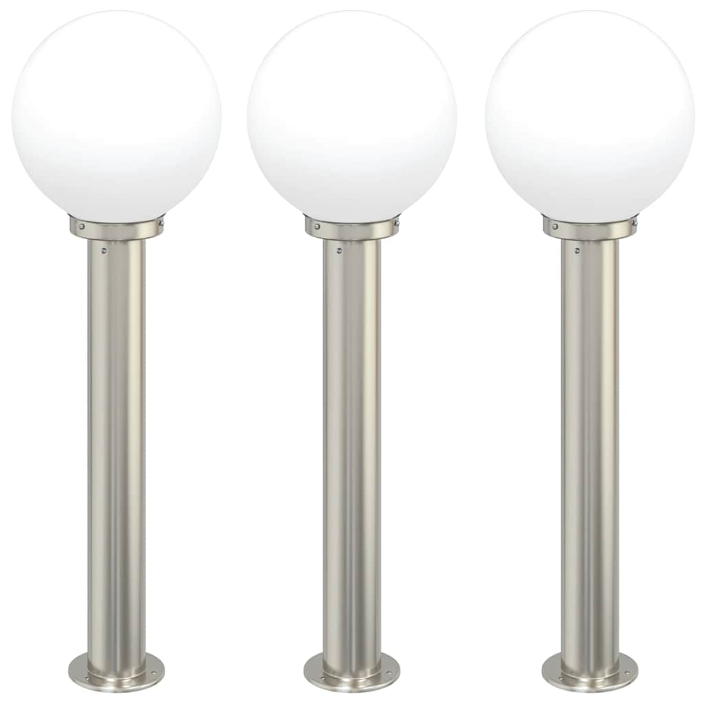 Bollard Lights 3 pcs 80 cm Stainless Steel IP44